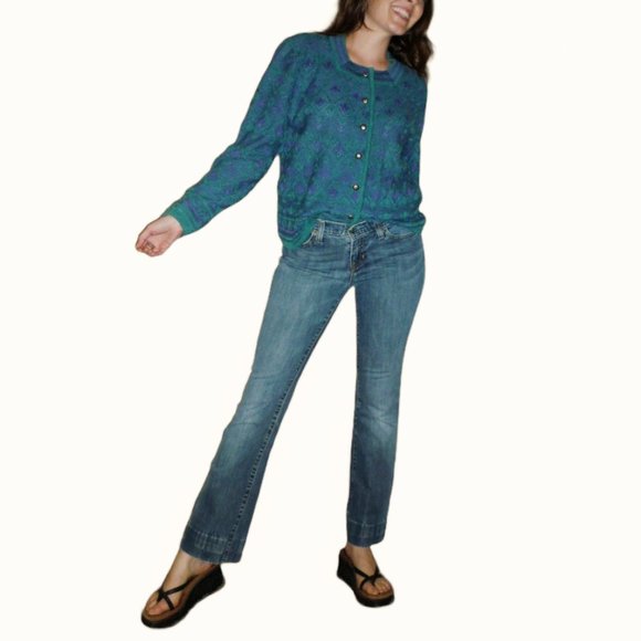 Vintage Cardigan by GEIGER | Sweater | Geo Pattern | Size EU 40 / US Medium - Picture 5 of 8